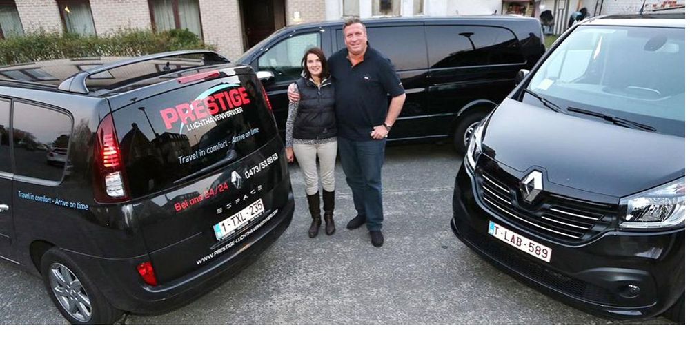 Interieur van de Mercedes V-Klasse met lederen zetels